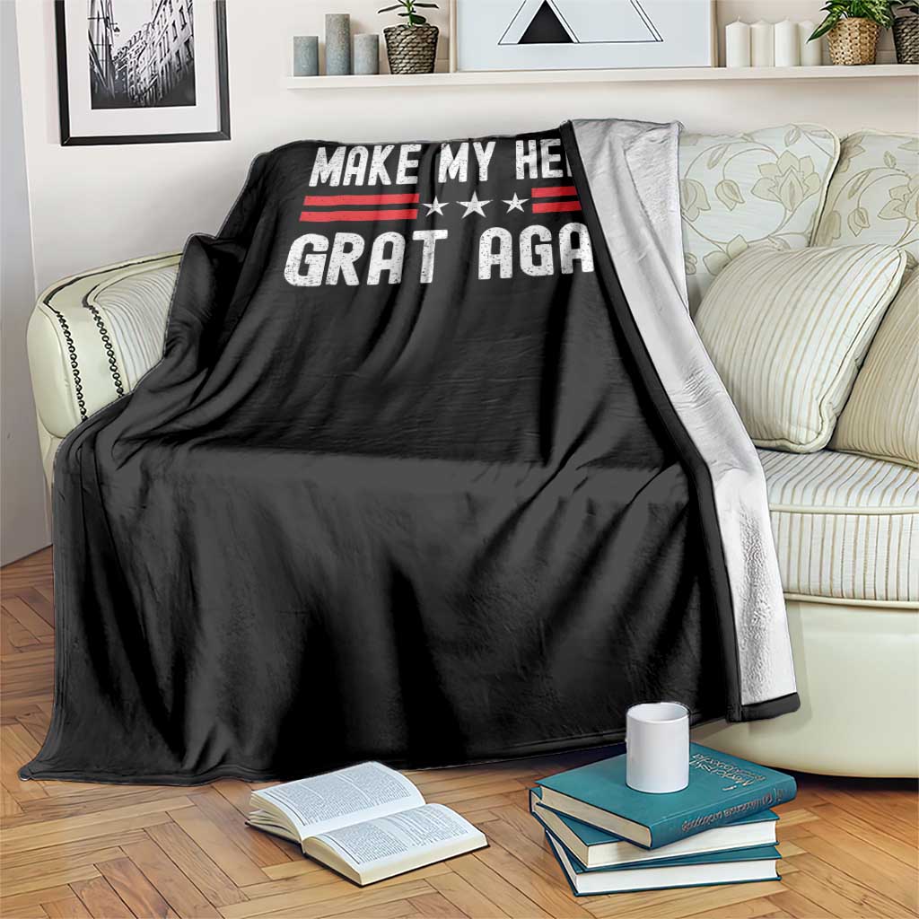Funny Open Heart Surgery Recovery Throw Blanket Make My Heart Great Again - Wonder Print Shop