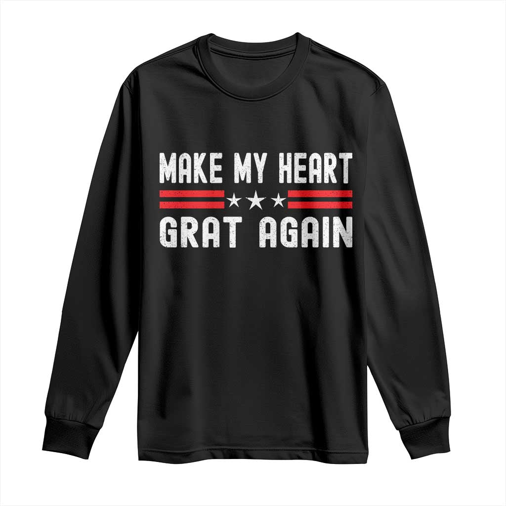 Funny Open Heart Surgery Recovery Long Sleeve Shirt Make My Heart Great Again - Wonder Print Shop