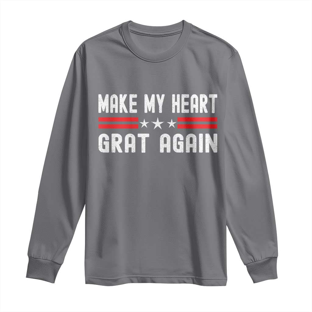 Funny Open Heart Surgery Recovery Long Sleeve Shirt Make My Heart Great Again - Wonder Print Shop