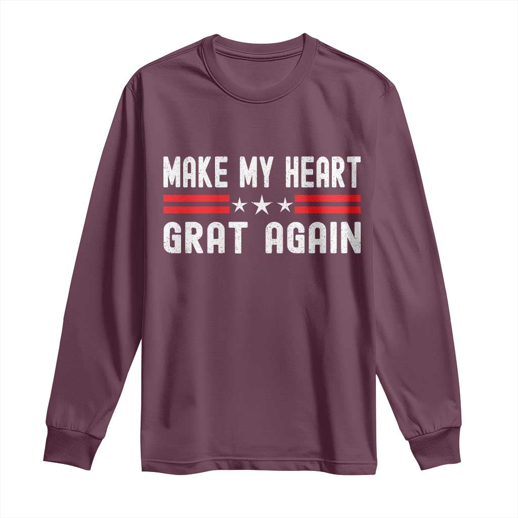 Funny Open Heart Surgery Recovery Long Sleeve Shirt Make My Heart Great Again - Wonder Print Shop