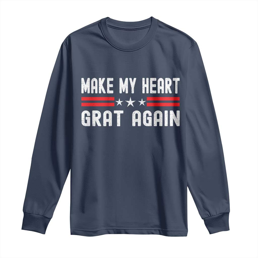 Funny Open Heart Surgery Recovery Long Sleeve Shirt Make My Heart Great Again - Wonder Print Shop