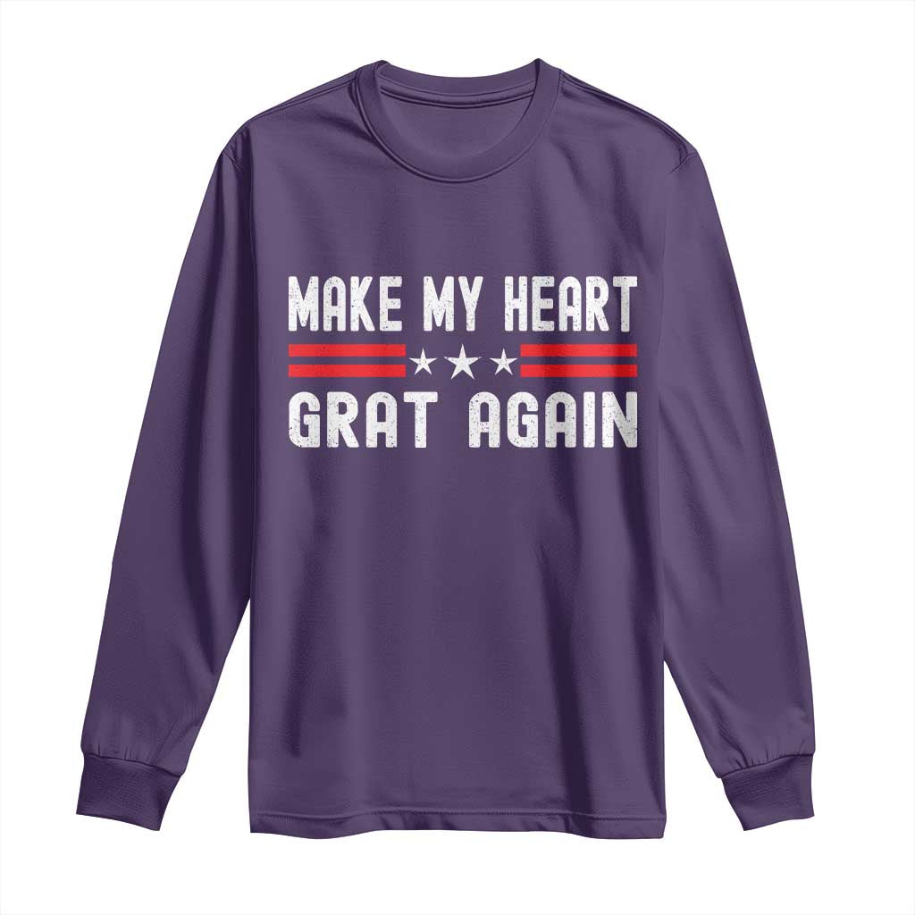 Funny Open Heart Surgery Recovery Long Sleeve Shirt Make My Heart Great Again - Wonder Print Shop