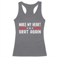 Funny Open Heart Surgery Recovery Racerback Tank Top Make My Heart Great Again - Wonder Print Shop
