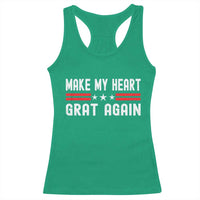 Funny Open Heart Surgery Recovery Racerback Tank Top Make My Heart Great Again - Wonder Print Shop