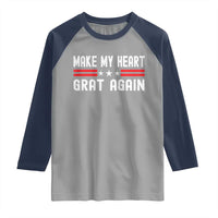 Funny Open Heart Surgery Recovery Raglan Shirt Make My Heart Great Again - Wonder Print Shop