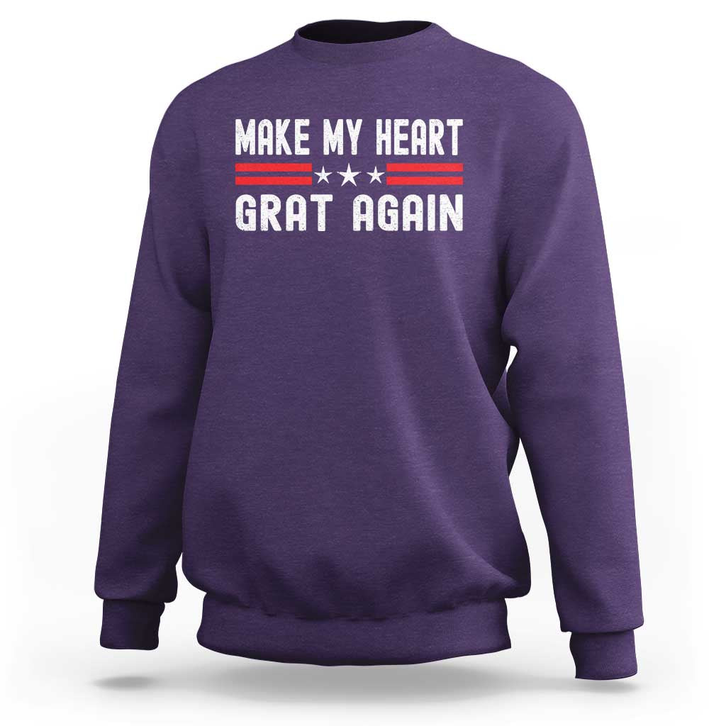 Funny Open Heart Surgery Recovery Sweatshirt Make My Heart Great Again - Wonder Print Shop