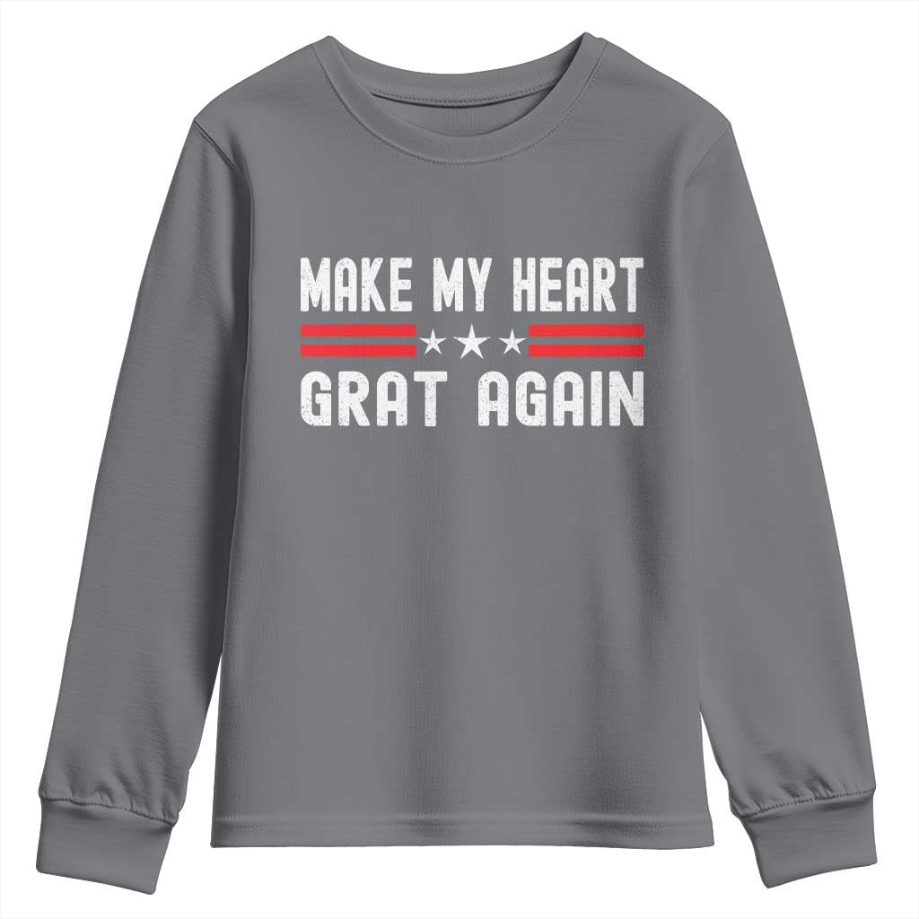 Funny Open Heart Surgery Recovery Youth Sweatshirt Make My Heart Great Again - Wonder Print Shop