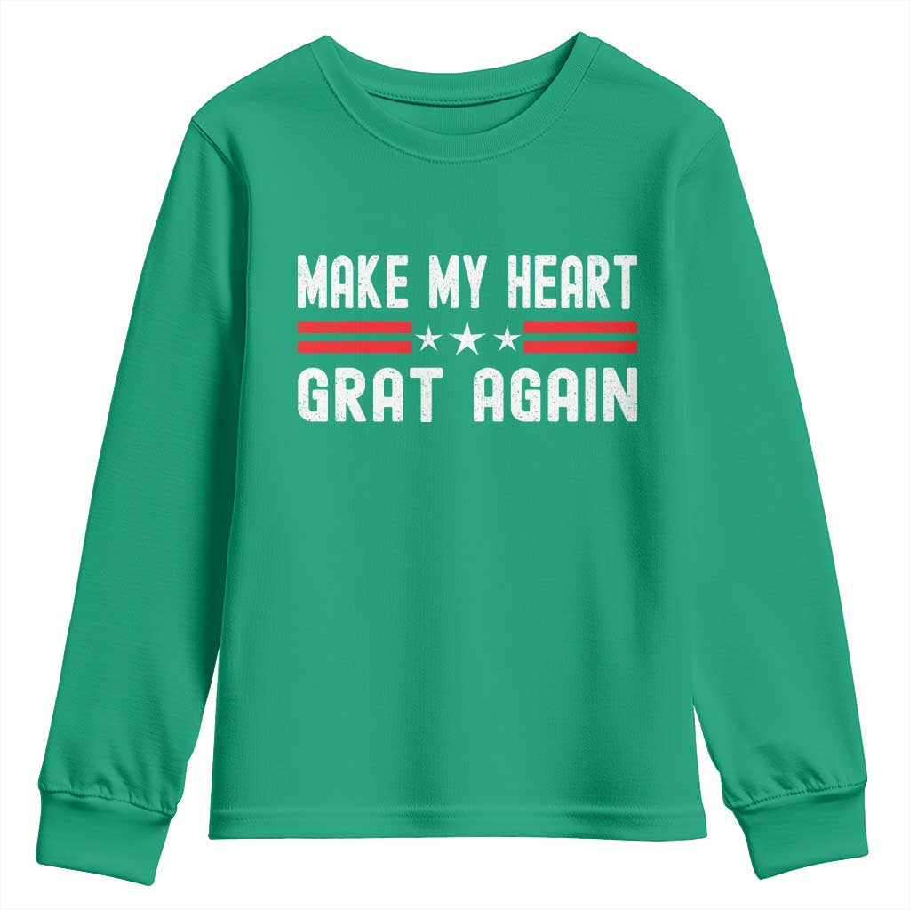 Funny Open Heart Surgery Recovery Youth Sweatshirt Make My Heart Great Again - Wonder Print Shop