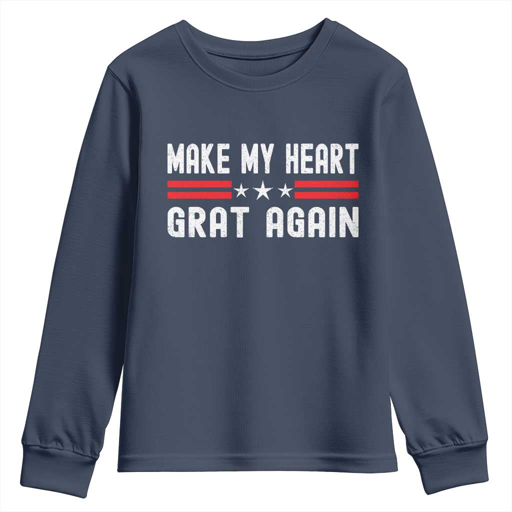 Funny Open Heart Surgery Recovery Youth Sweatshirt Make My Heart Great Again - Wonder Print Shop