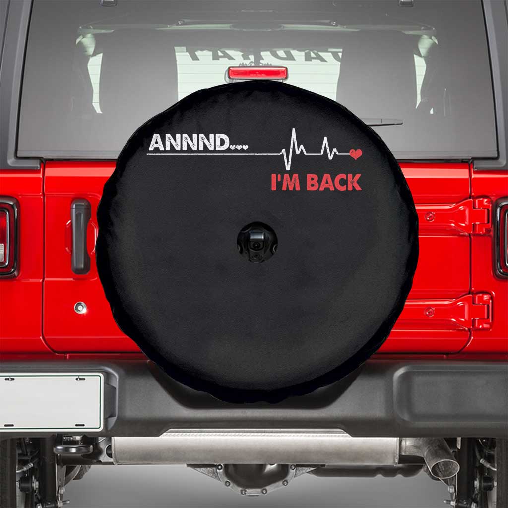 Cool Heart Surgery Survivor Spare Tire Cover Coronary Bypass Artery Open Heart Diseases Surgery Heartbeat - Wonder Print Shop