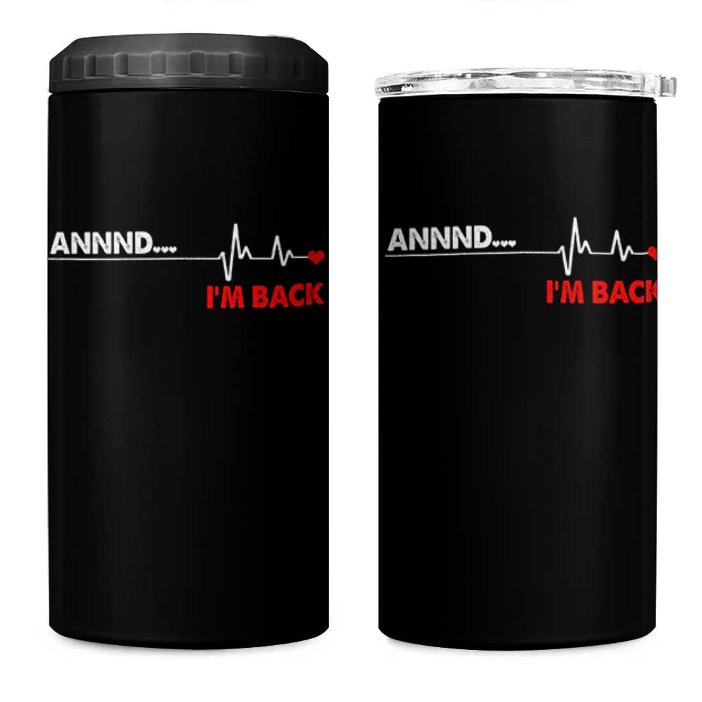 Cool Heart Surgery Survivor 4 in 1 Can Cooler Tumbler Coronary Bypass Artery Open Heart Diseases Surgery Heartbeat - Wonder Print Shop