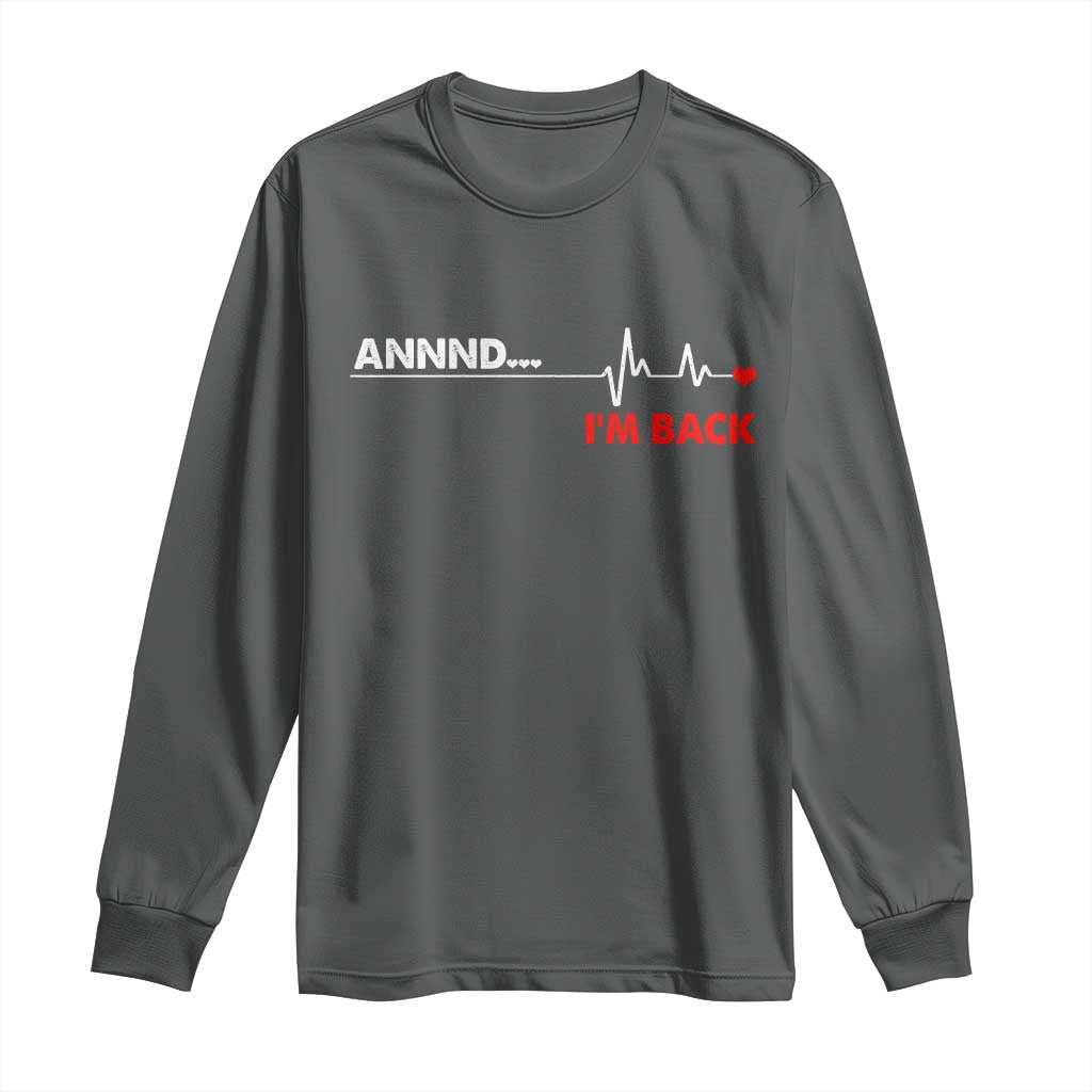 Cool Heart Surgery Survivor Long Sleeve Shirt Coronary Bypass Artery Open Heart Diseases Surgery Heartbeat - Wonder Print Shop