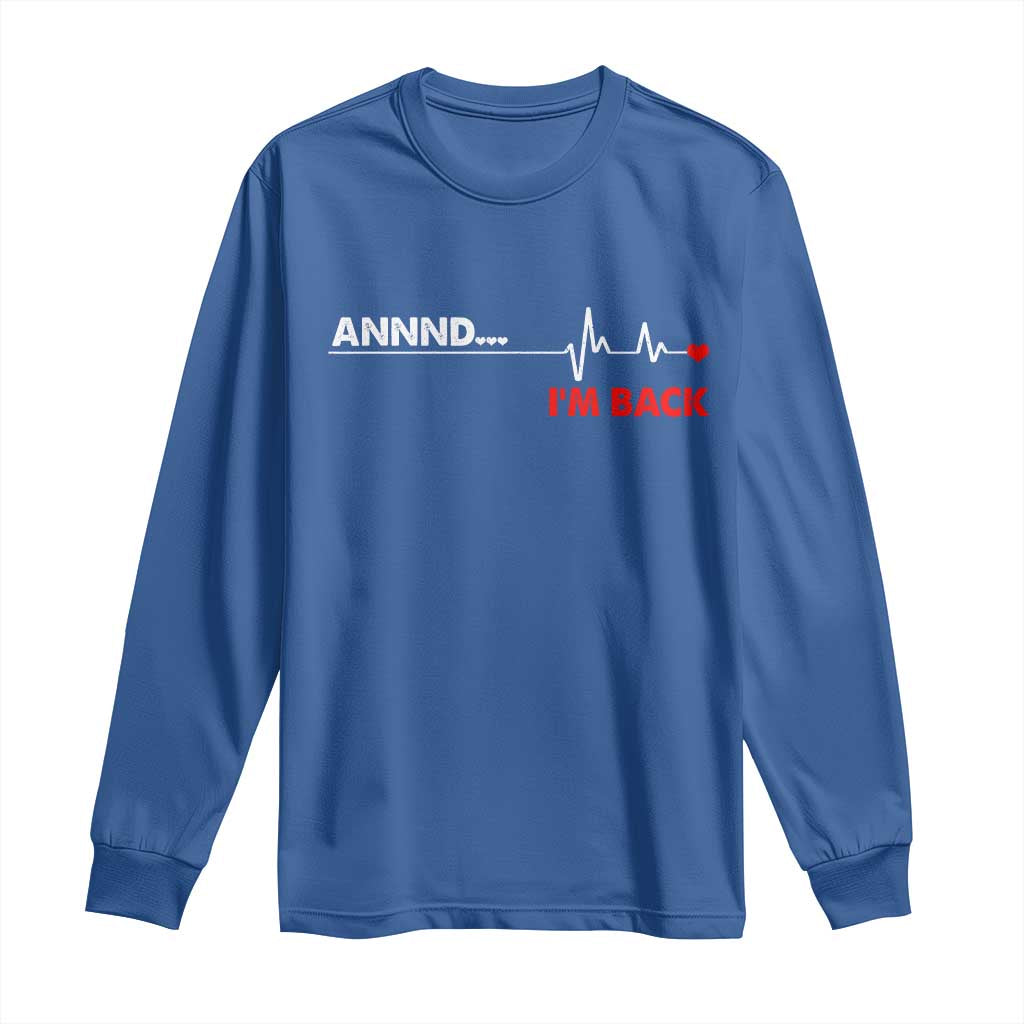 Cool Heart Surgery Survivor Long Sleeve Shirt Coronary Bypass Artery Open Heart Diseases Surgery Heartbeat - Wonder Print Shop