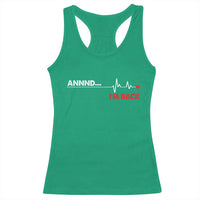 Cool Heart Surgery Survivor Racerback Tank Top Coronary Bypass Artery Open Heart Diseases Surgery Heartbeat - Wonder Print Shop