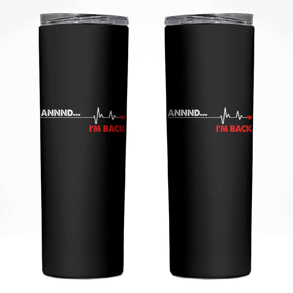 Cool Heart Surgery Survivor Skinny Tumbler Coronary Bypass Artery Open Heart Diseases Surgery Heartbeat - Wonder Print Shop
