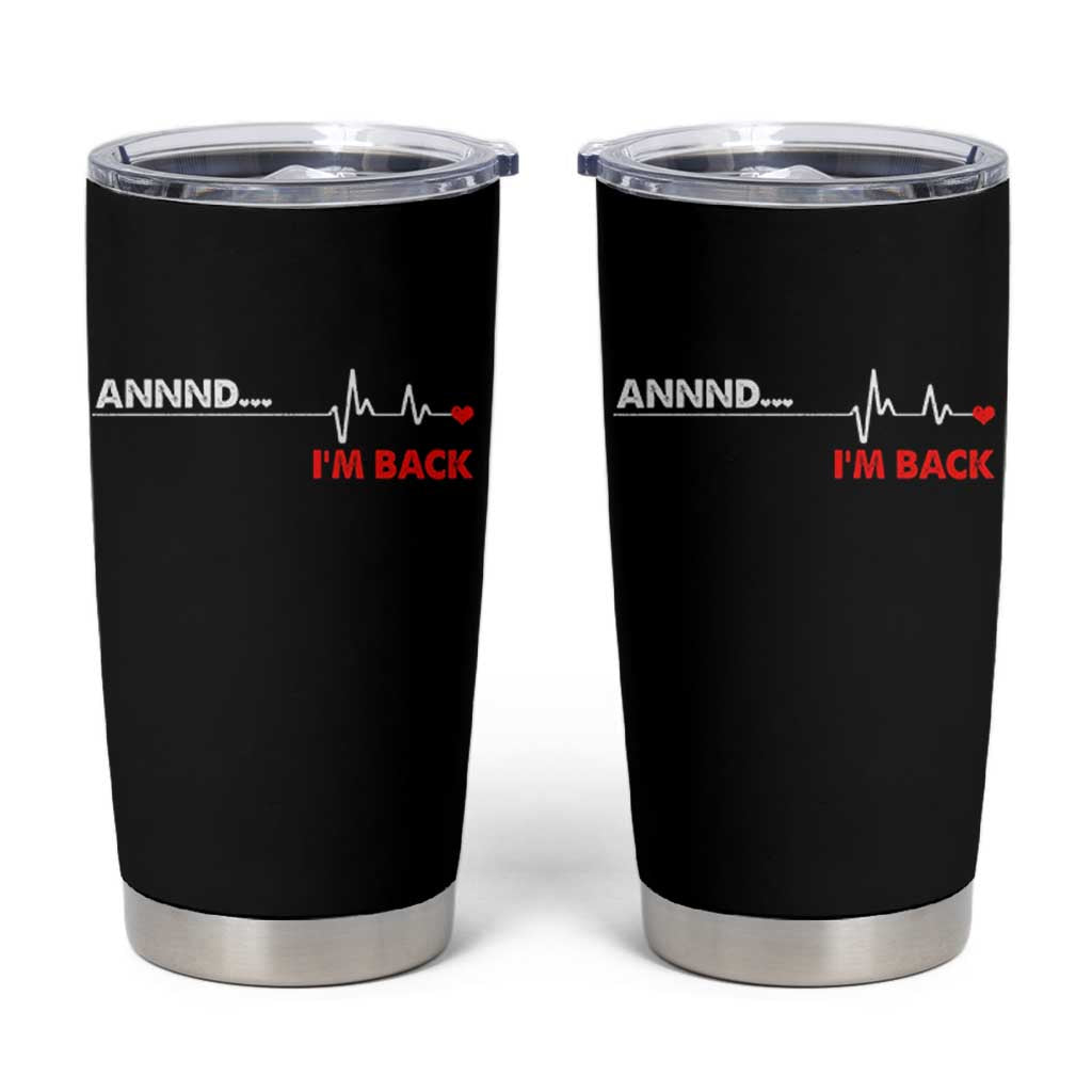 Cool Heart Surgery Survivor Tumbler Cup Coronary Bypass Artery Open Heart Diseases Surgery Heartbeat - Wonder Print Shop