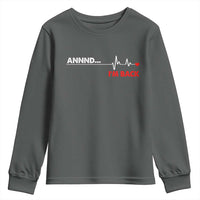Cool Heart Surgery Survivor Youth Sweatshirt Coronary Bypass Artery Open Heart Diseases Surgery Heartbeat - Wonder Print Shop
