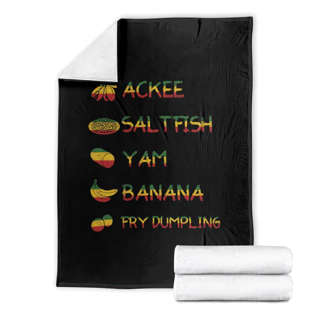Jamaican National Dish Throw Blanket Ackee Saltfish Yardie Jamaican Culture Pride Apparel - Wonder Print Shop