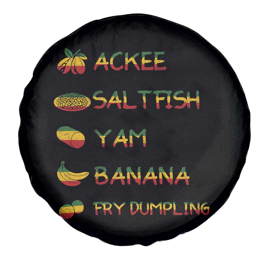 Jamaican National Dish Spare Tire Cover Ackee Saltfish Yardie Jamaican Culture Pride Apparel - Wonder Print Shop