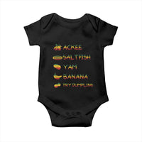 Jamaican National Dish Baby Onesie Ackee Saltfish Yardie Jamaican Culture Pride Apparel - Wonder Print Shop