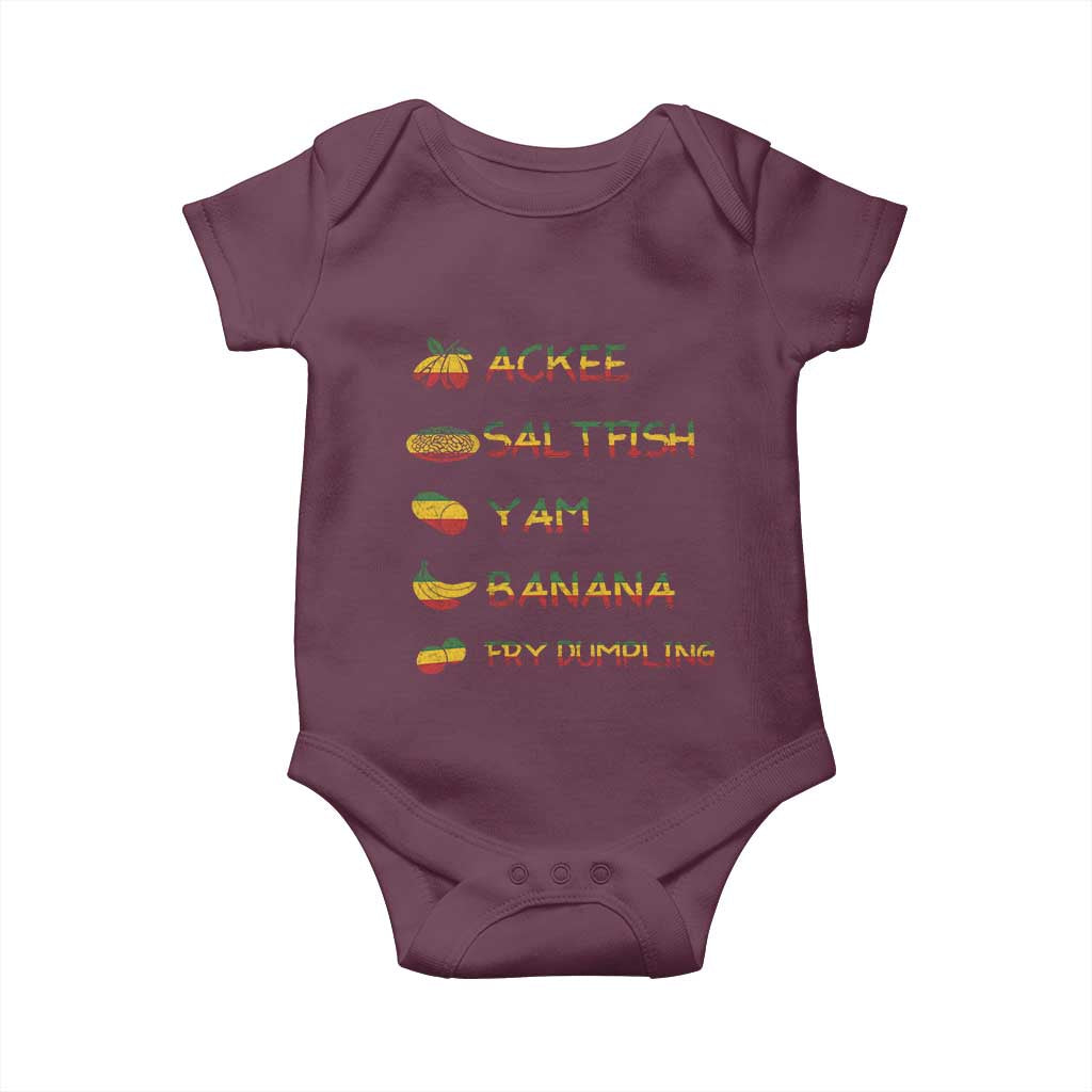 Jamaican National Dish Baby Onesie Ackee Saltfish Yardie Jamaican Culture Pride Apparel - Wonder Print Shop