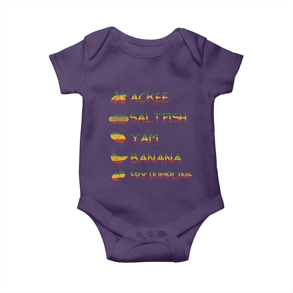 Jamaican National Dish Baby Onesie Ackee Saltfish Yardie Jamaican Culture Pride Apparel - Wonder Print Shop