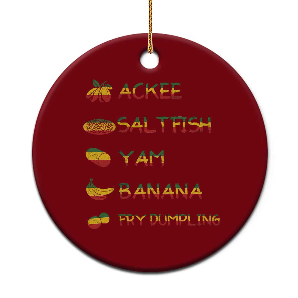 Jamaican National Dish Ceramic Ornament Ackee Saltfish Yardie Jamaican Culture Pride Apparel - Wonder Print Shop