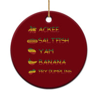 Jamaican National Dish Ceramic Ornament Ackee Saltfish Yardie Jamaican Culture Pride Apparel - Wonder Print Shop
