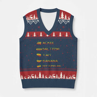 Jamaican National Dish V-Neck Knit Sweater Vest Ackee Saltfish Yardie Jamaican Culture Pride Apparel - Wonder Print Shop