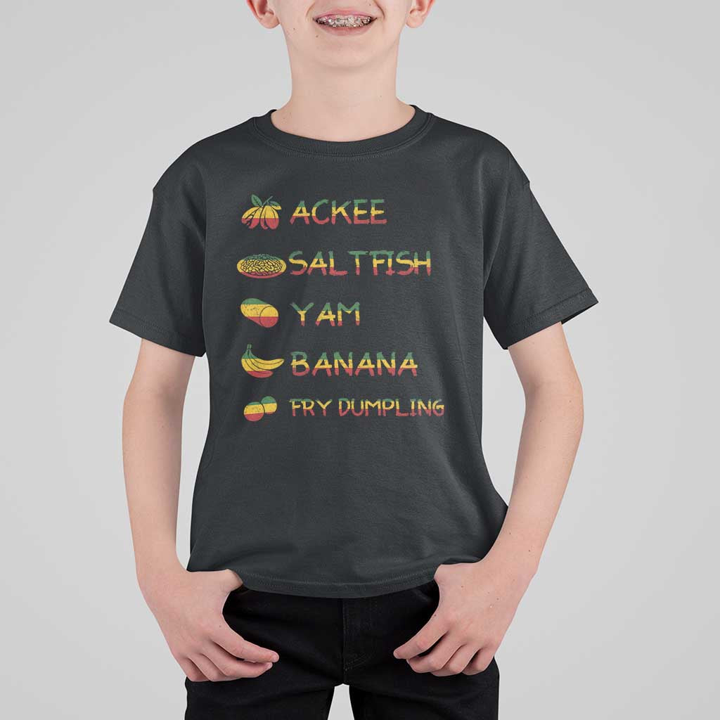 Jamaican National Dish T Shirt For Kid Ackee Saltfish Yardie Jamaican Culture Pride Apparel - Wonder Print Shop
