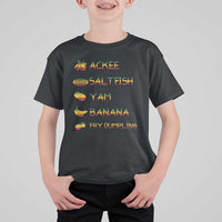 Jamaican National Dish T Shirt For Kid Ackee Saltfish Yardie Jamaican Culture Pride Apparel - Wonder Print Shop