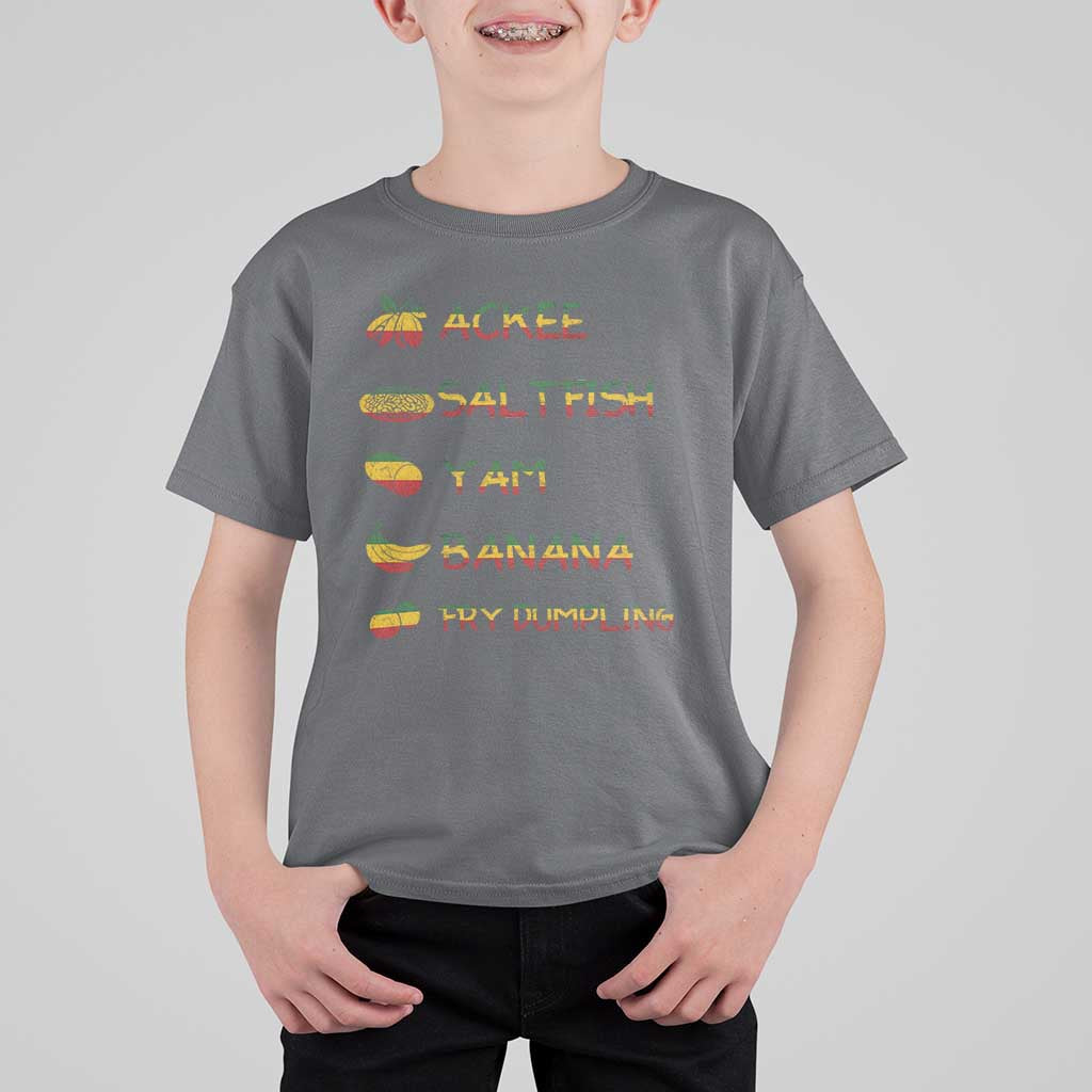 Jamaican National Dish T Shirt For Kid Ackee Saltfish Yardie Jamaican Culture Pride Apparel - Wonder Print Shop