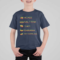 Jamaican National Dish T Shirt For Kid Ackee Saltfish Yardie Jamaican Culture Pride Apparel - Wonder Print Shop