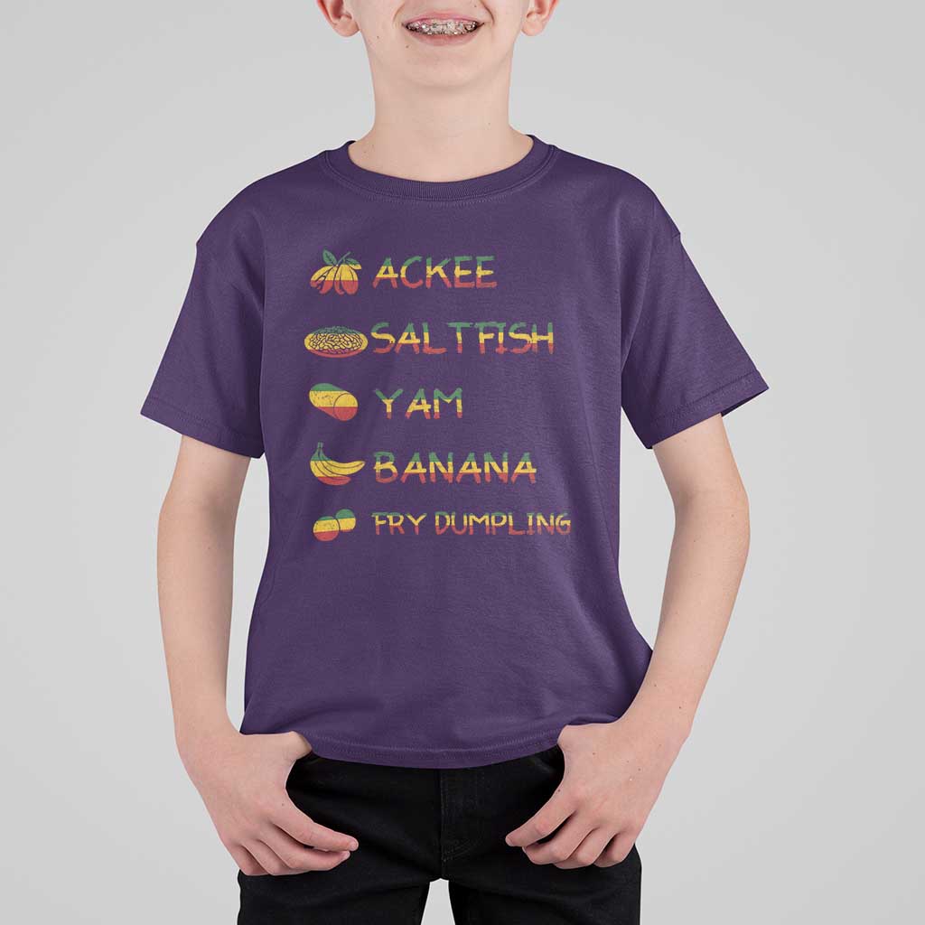 Jamaican National Dish T Shirt For Kid Ackee Saltfish Yardie Jamaican Culture Pride Apparel - Wonder Print Shop