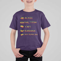 Jamaican National Dish T Shirt For Kid Ackee Saltfish Yardie Jamaican Culture Pride Apparel - Wonder Print Shop