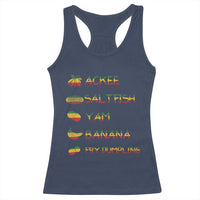 Jamaican National Dish Racerback Tank Top Ackee Saltfish Yardie Jamaican Culture Pride Apparel - Wonder Print Shop