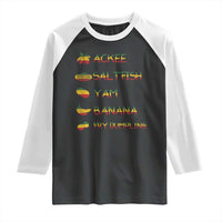 Jamaican National Dish Raglan Shirt Ackee Saltfish Yardie Jamaican Culture Pride Apparel - Wonder Print Shop