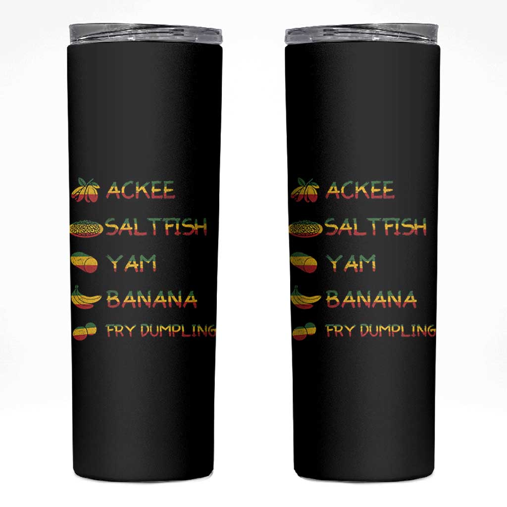 Jamaican National Dish Skinny Tumbler Ackee Saltfish Yardie Jamaican Culture Pride Apparel - Wonder Print Shop