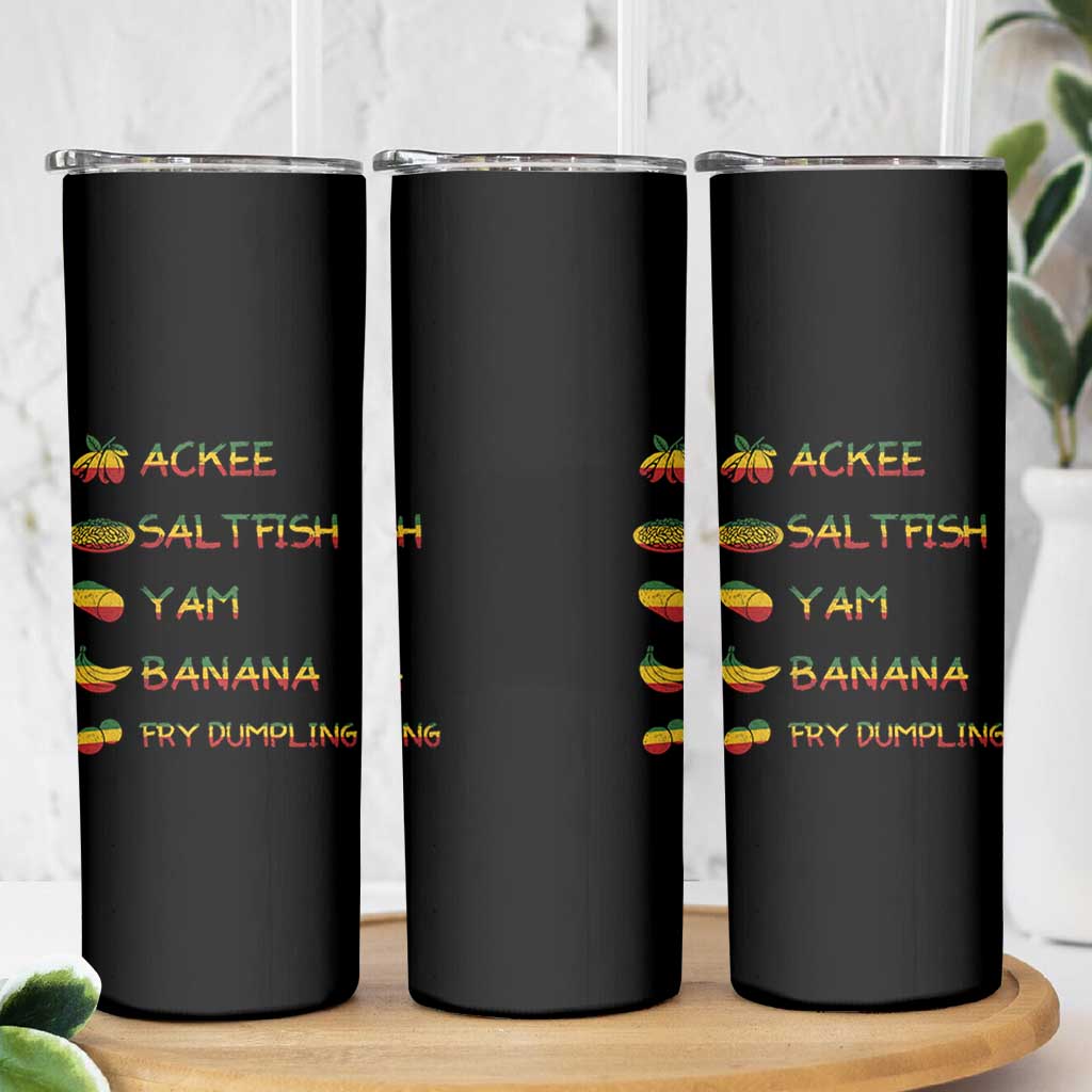Jamaican National Dish Skinny Tumbler Ackee Saltfish Yardie Jamaican Culture Pride Apparel - Wonder Print Shop