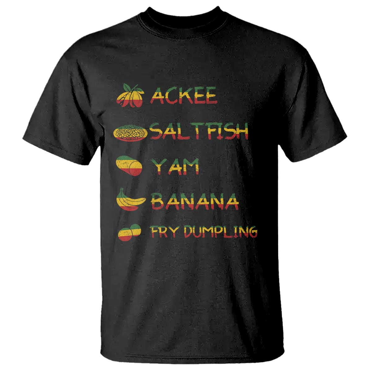 Jamaican National Dish T Shirt Ackee Saltfish Yardie Jamaican Culture Pride Apparel - Wonder Print Shop