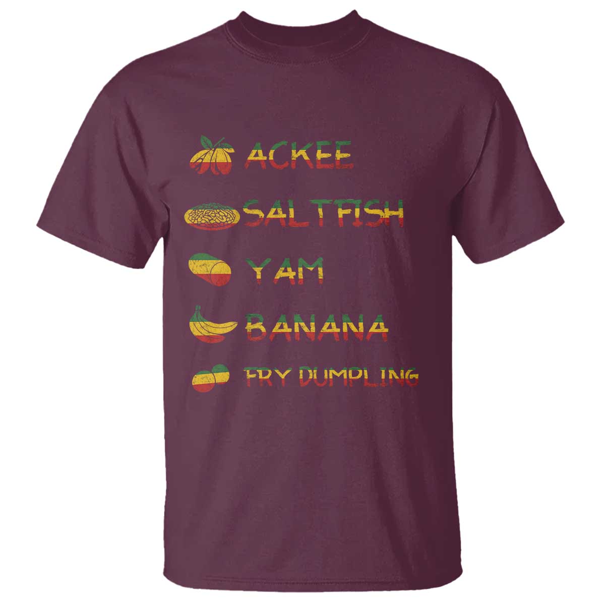 Jamaican National Dish T Shirt Ackee Saltfish Yardie Jamaican Culture Pride Apparel - Wonder Print Shop
