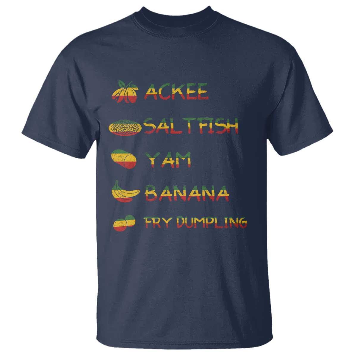 Jamaican National Dish T Shirt Ackee Saltfish Yardie Jamaican Culture Pride Apparel - Wonder Print Shop