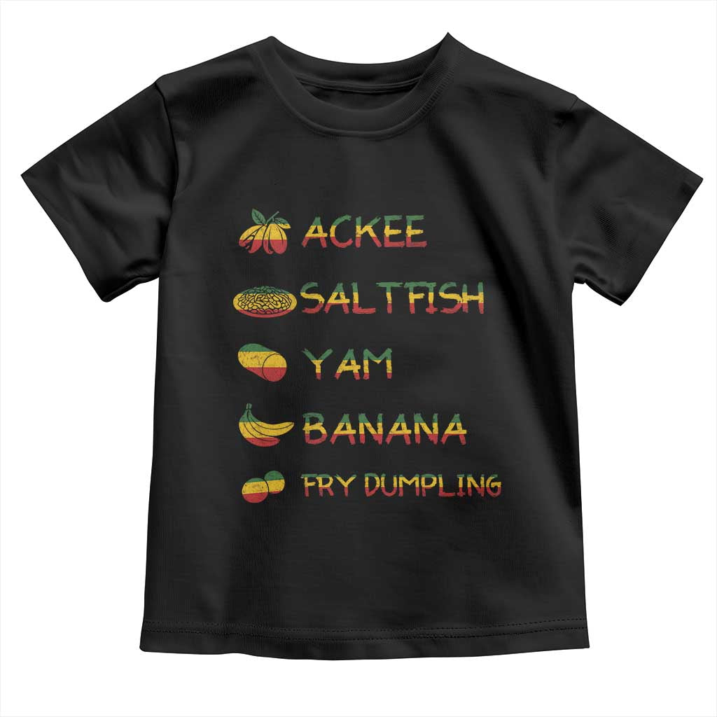 Jamaican National Dish Toddler T Shirt Ackee Saltfish Yardie Jamaican Culture Pride Apparel - Wonder Print Shop