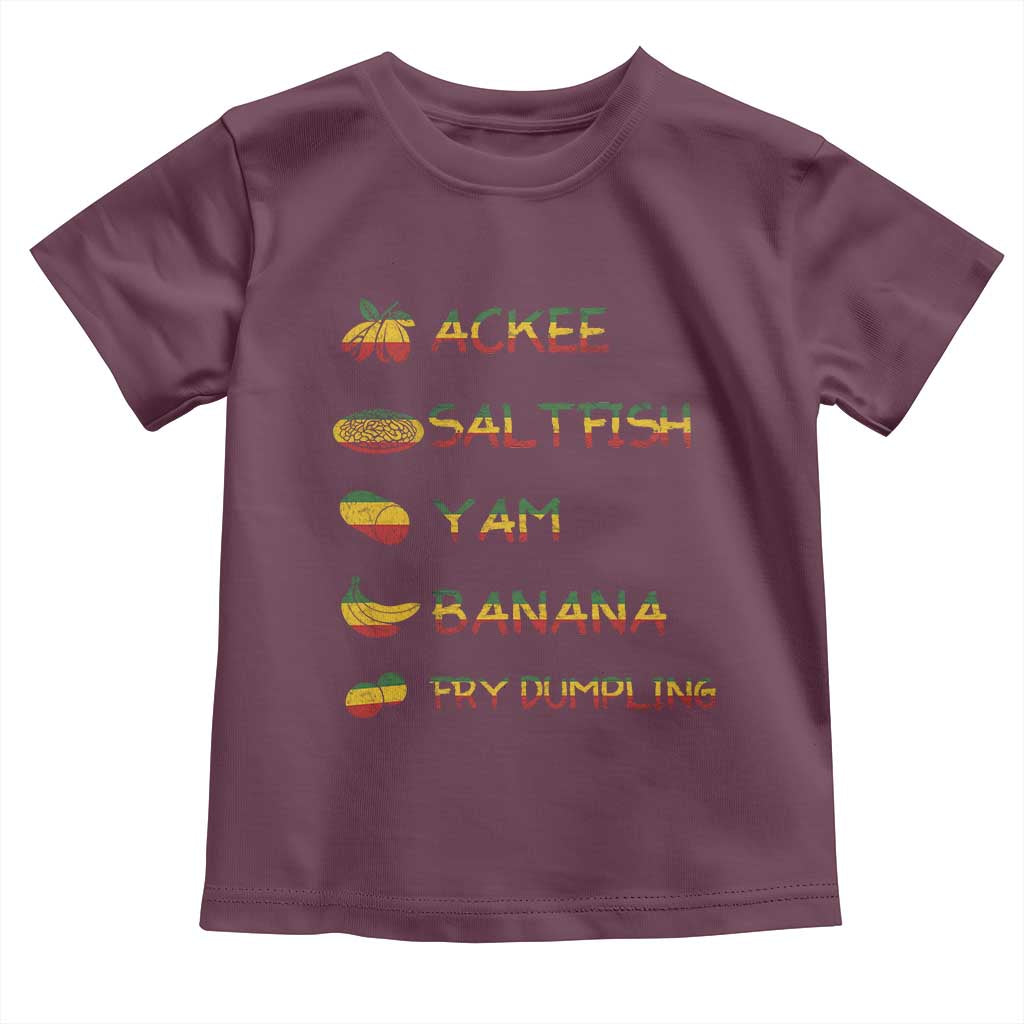 Jamaican National Dish Toddler T Shirt Ackee Saltfish Yardie Jamaican Culture Pride Apparel - Wonder Print Shop