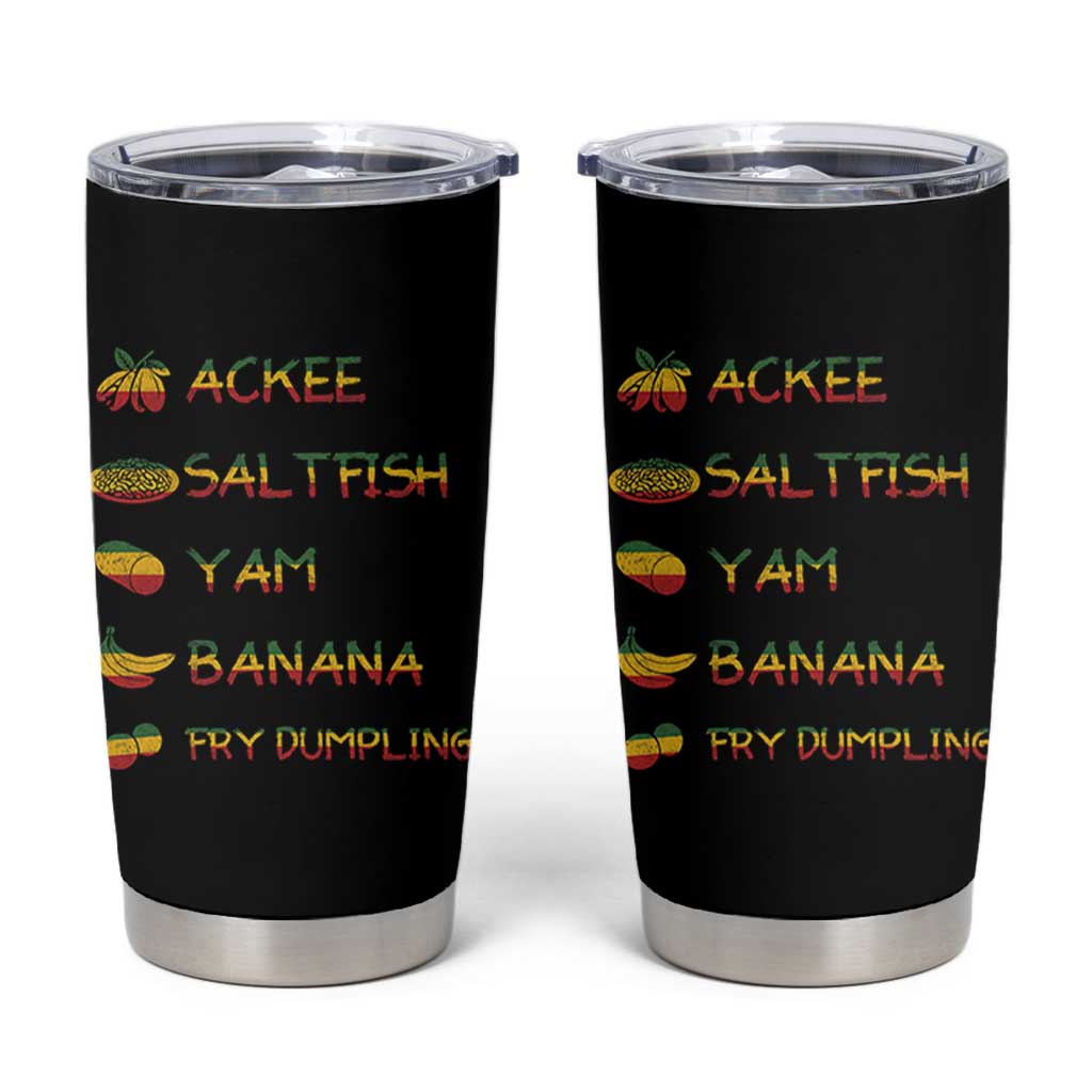 Jamaican National Dish Tumbler Cup Ackee Saltfish Yardie Jamaican Culture Pride Apparel - Wonder Print Shop