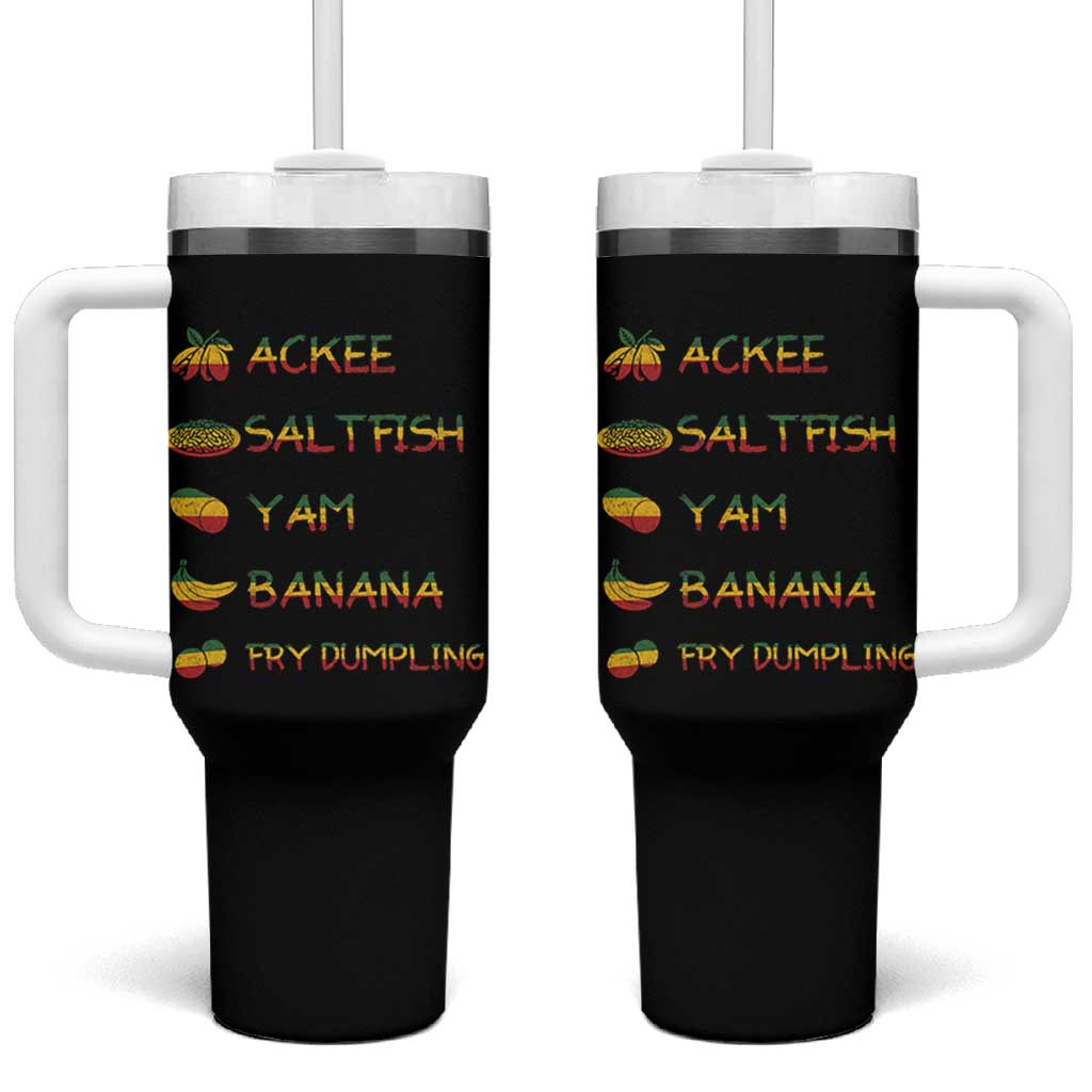 Jamaican National Dish Tumbler With Handle Ackee Saltfish Yardie Jamaican Culture Pride Apparel - Wonder Print Shop