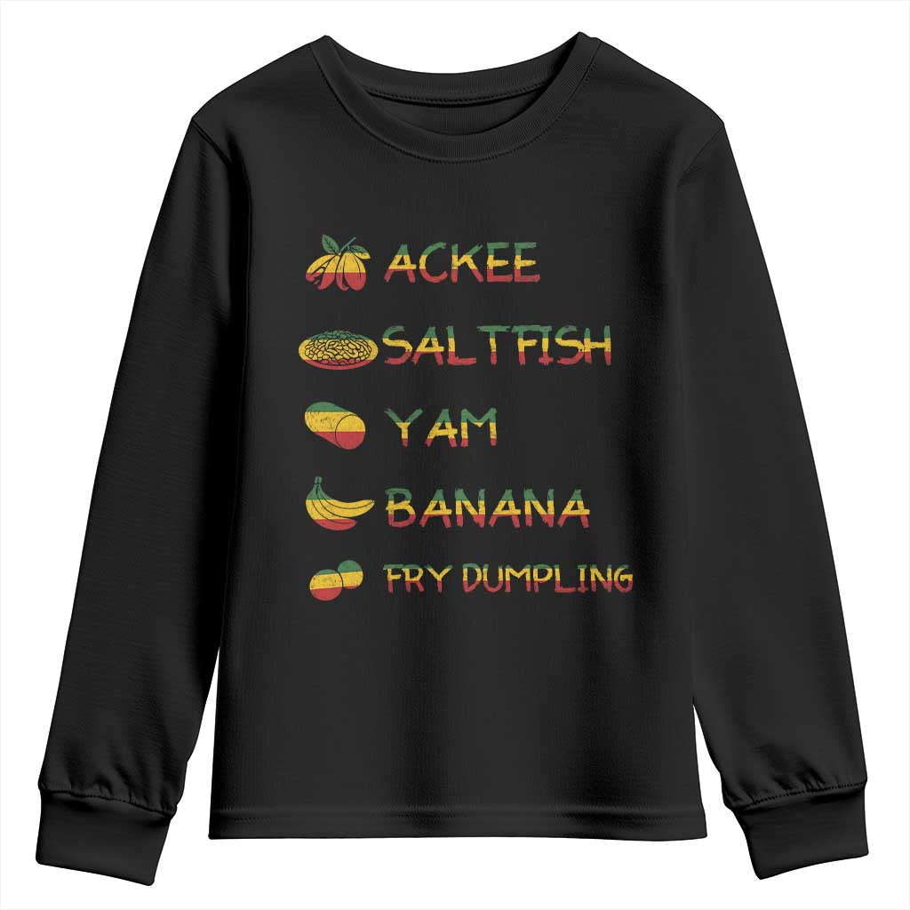 Jamaican National Dish Youth Sweatshirt Ackee Saltfish Yardie Jamaican Culture Pride Apparel - Wonder Print Shop