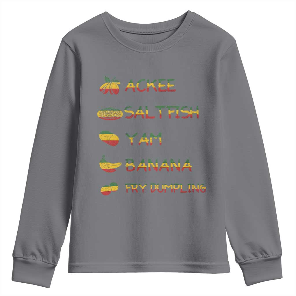Jamaican National Dish Youth Sweatshirt Ackee Saltfish Yardie Jamaican Culture Pride Apparel - Wonder Print Shop