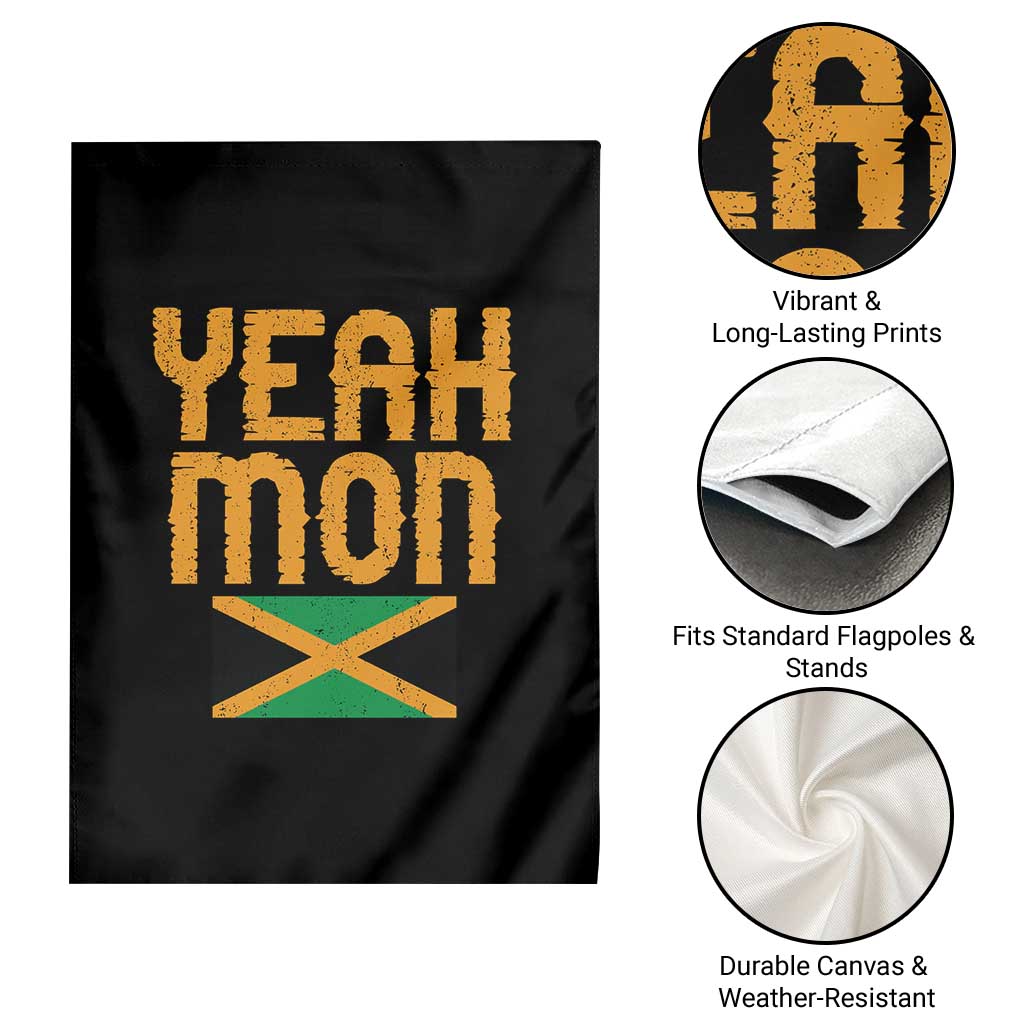 Yeah Mon Jamaican Pride Garden Flag Jamaican Vacation Jamaica Reggae Roots - Wonder Print Shop