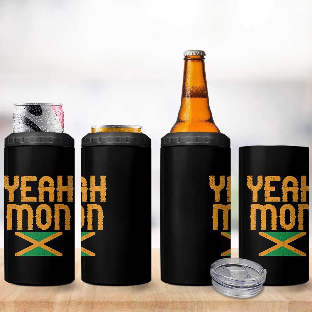 Yeah Mon Jamaican Pride 4 in 1 Can Cooler Tumbler Jamaican Vacation Jamaica Reggae Roots - Wonder Print Shop